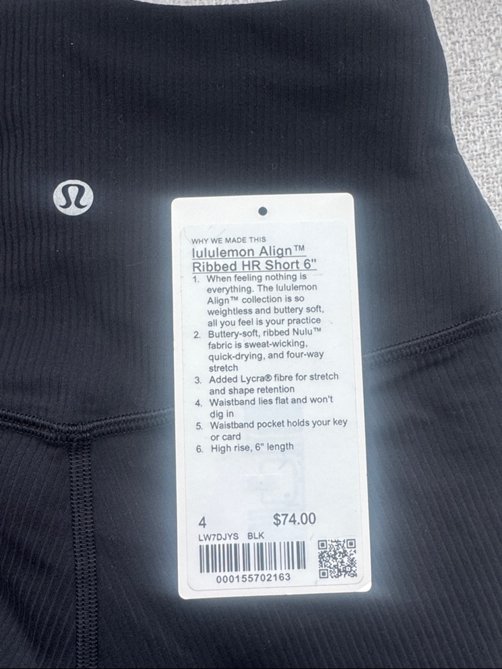NWT Lulu Ribbed Align Short - Picture 3 of 3